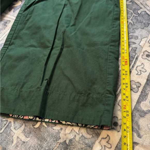 Uniqlo x Marimekko Green Wide-Leg Pants with Floral Cuffs - Picture 2 of 9